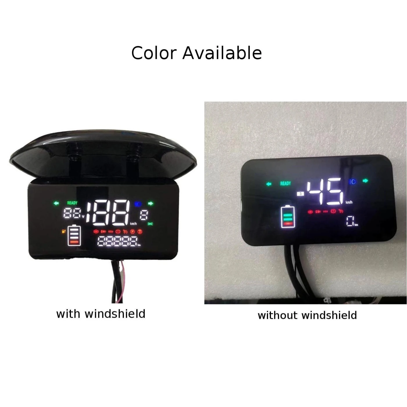 Display LCD de velocidade do motor para bicicletas elétricas e scooters suporta tensão de 48V e 72V com definição de interface abrangente