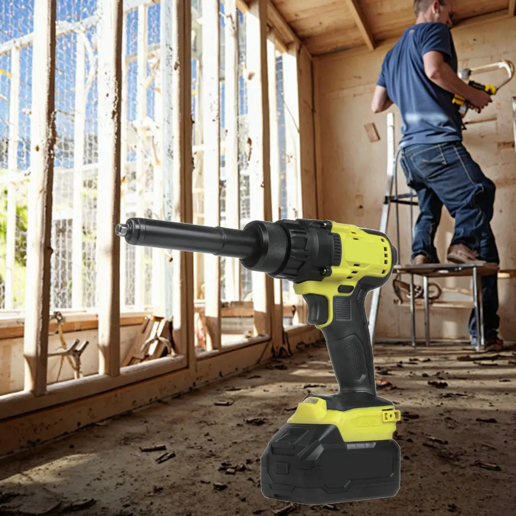 Домашний портативный беспроводной бесщеточный пистолет для заклепок 21 В, аккумуляторный пистолет для заклепок