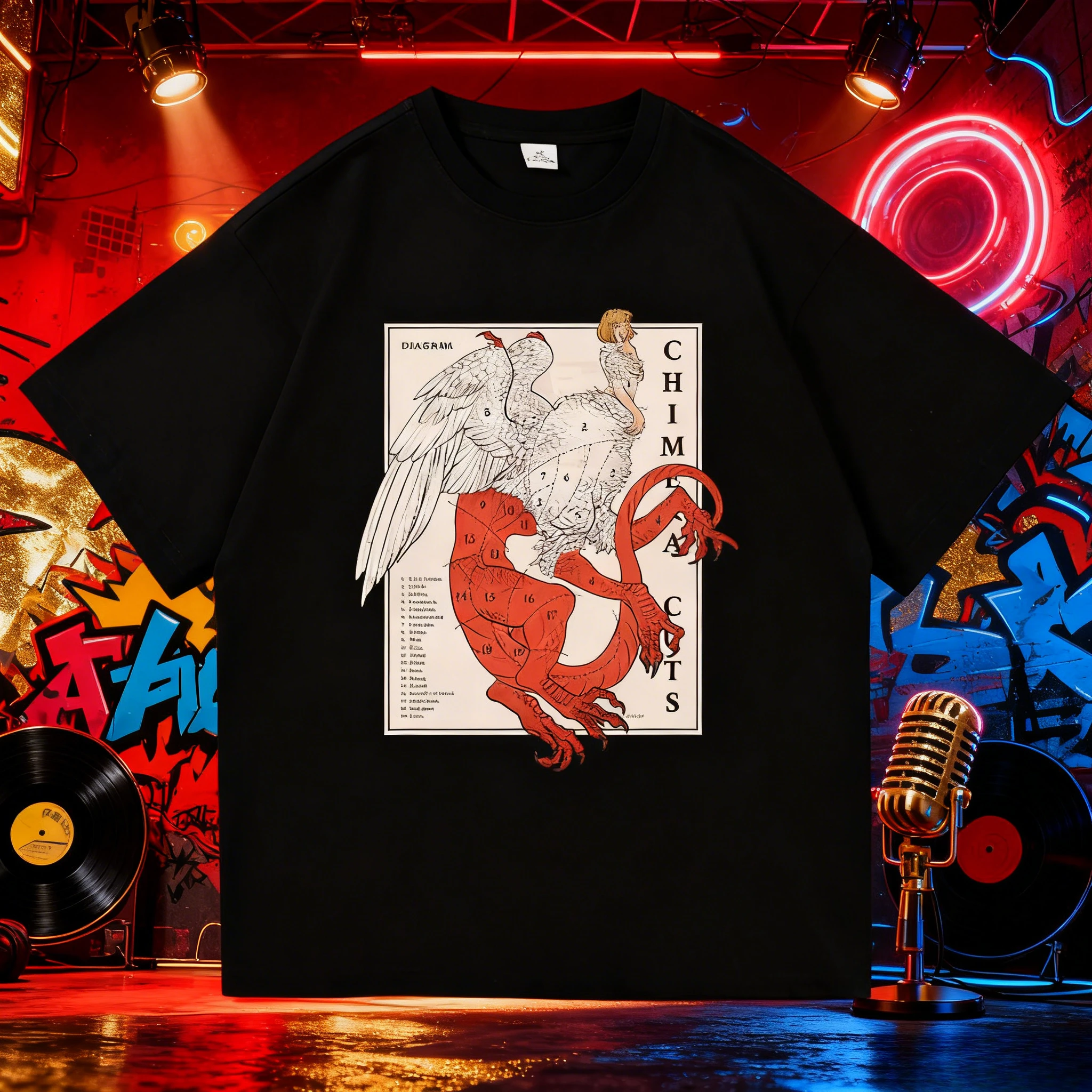 

2025-26 Summer Dungeon Meishi Choujin Egg Fried Rice 100% Pure Cotton Printed Pattern T-shirt Outdoor Casual Breathable Top