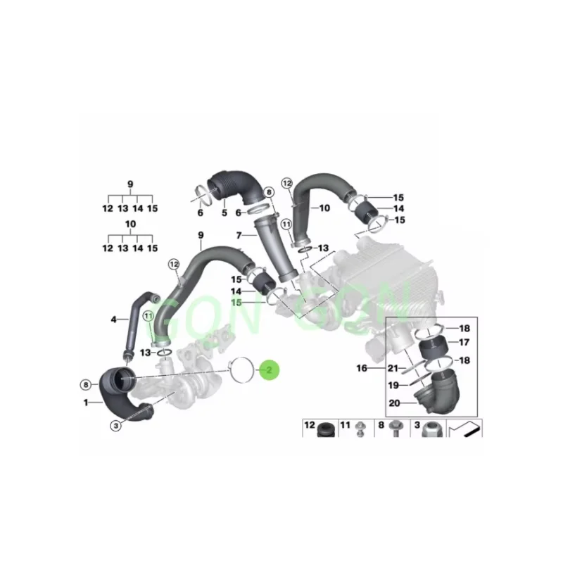 071299521332 se ri es f87 m2 lc i 07129952131 8-se ri es f91 f92 m8 07129952113 5-se ri es g31 g30 hose clamp ring