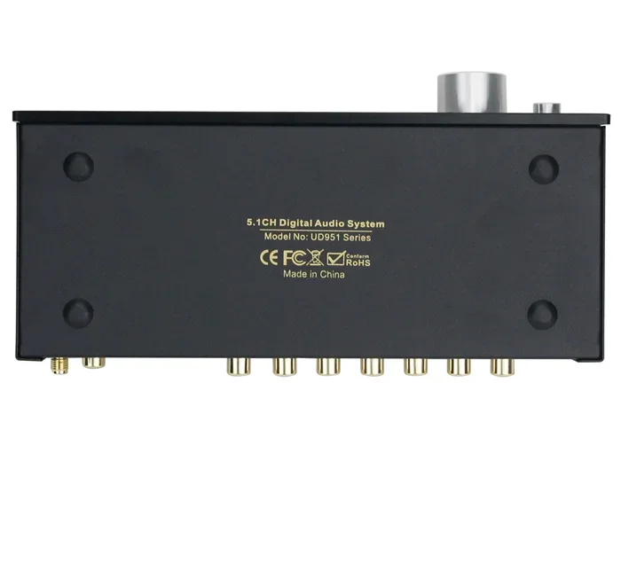 

Аудиодекодер 5.1 2026, ЦАП, USB-звуковая карта, Bluetooth-приемник, цифровая аудиосистема 5.1CH UD951B, черный/серебристый