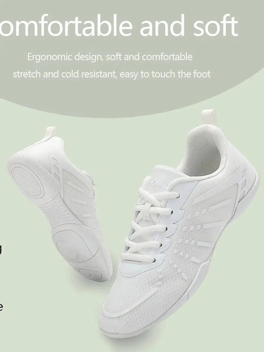 Leichte schwarze Cheerleader-Schuhe für Damen und Mädchen, bequeme und stützende Cheerleading-Schuhe für Training und Sport 2411 – Detail 12