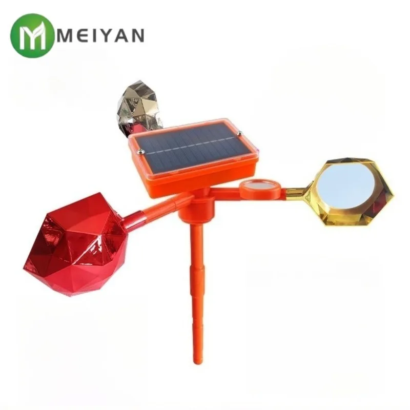 Bird Repeller Solar Powered 360 Degree Outdoor Reflective Bird Scare Device with Sound Deterrent for Garden Farm Yard Protection