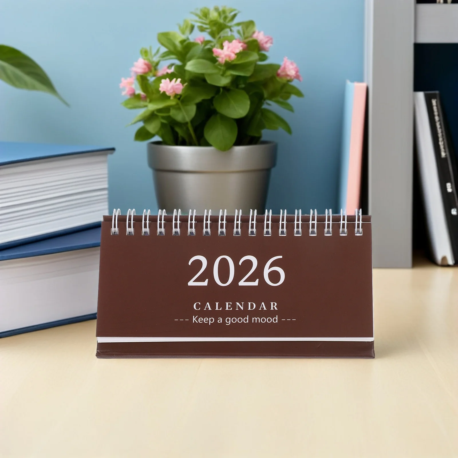 3 قطعة حزمة تقويم مكتبي صغير لطيف لسطح المكتب مخطط لفائف ملزمة تقويم الوجه لمنظم الديكور المكتبي والمدرسة #5