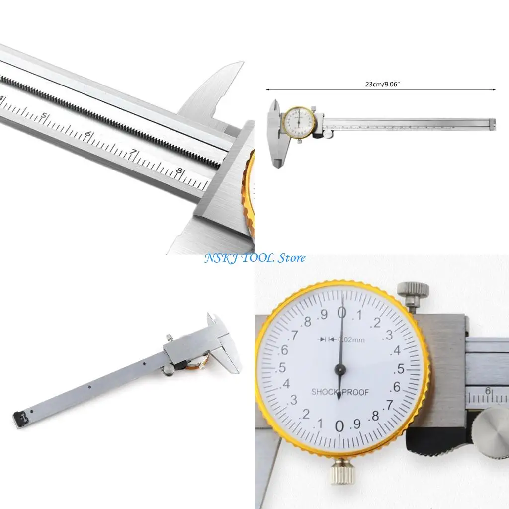 L8RC Vernier Caliper with Meter Calipers Metal Gauge Ruler Depth Measuring Tools