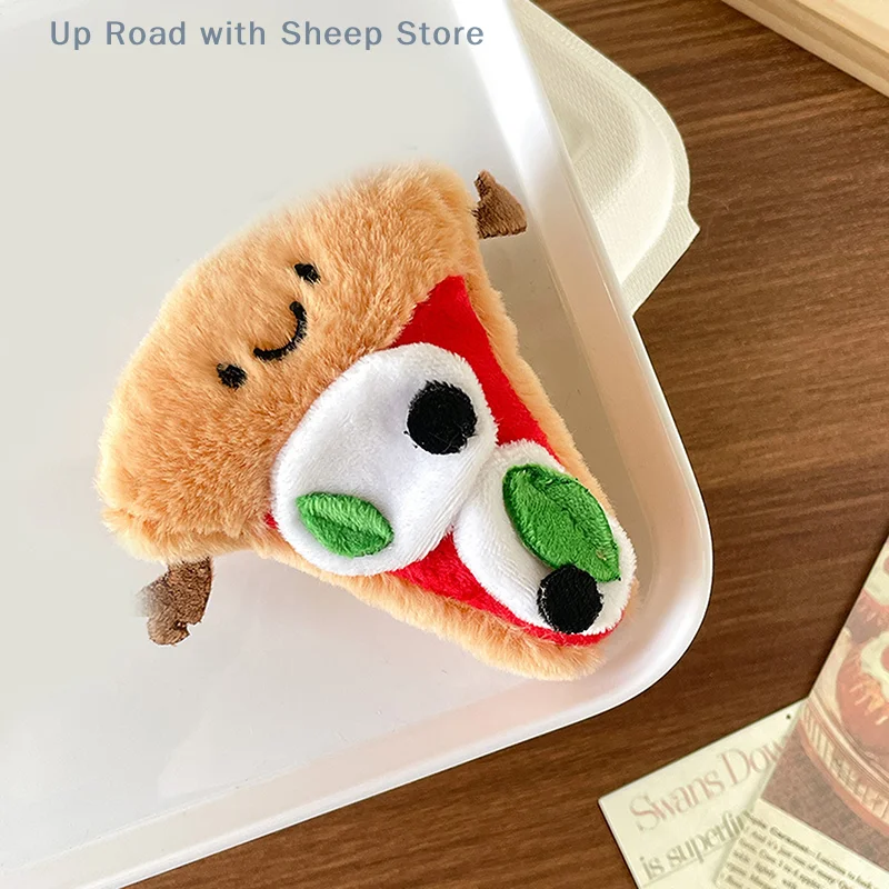 لطيف القطيفة البسيطة البيتزا قلادة فتاة على ظهره قلادة هدية عيد ميلاد مفتاح قلادة