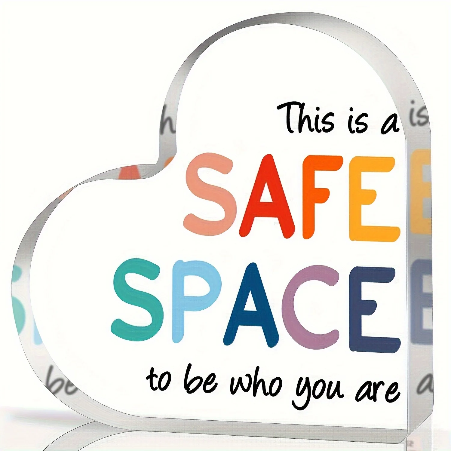 Plaque inspirante en acrylique pour la santé mentale et la psychologie, idéale pour la décoration de bureau, le conseiller et le panneau de motivation des employés sociaux