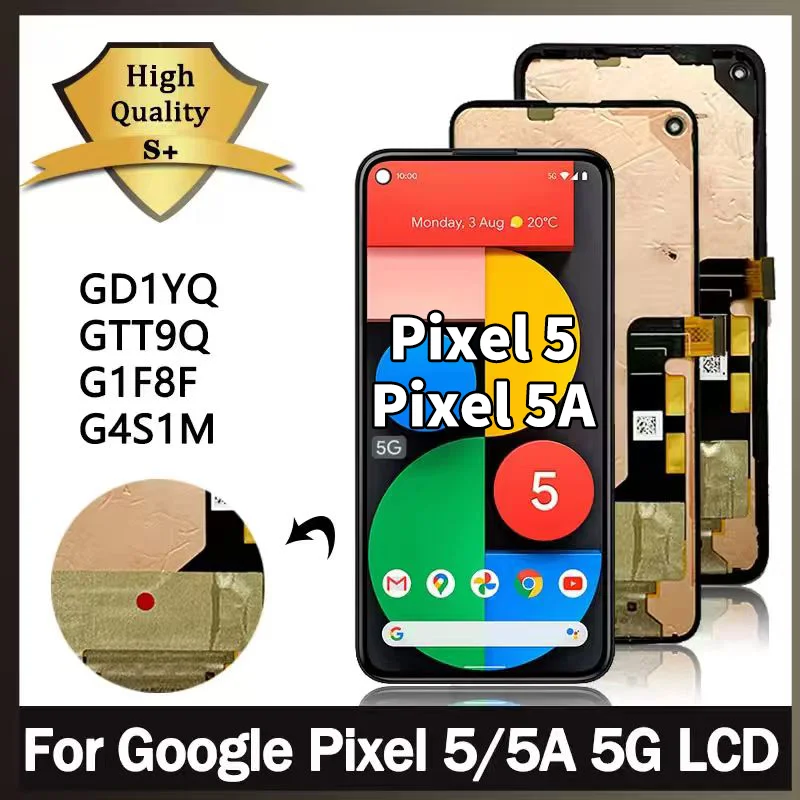 Pantalla LCD para Google Pixel 5 GD1YQ, montaje de digitalizador táctil para Google Pixel 5a 5A 5G G1F8F, Marco LCD, nuevo