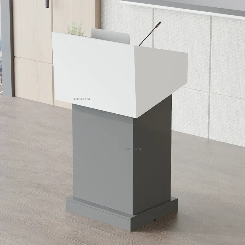 School Classroom Podium Stand  Church Pulpit Conference Room Speech Podium Company Welcome Desk Clothing Store Reception Desks W