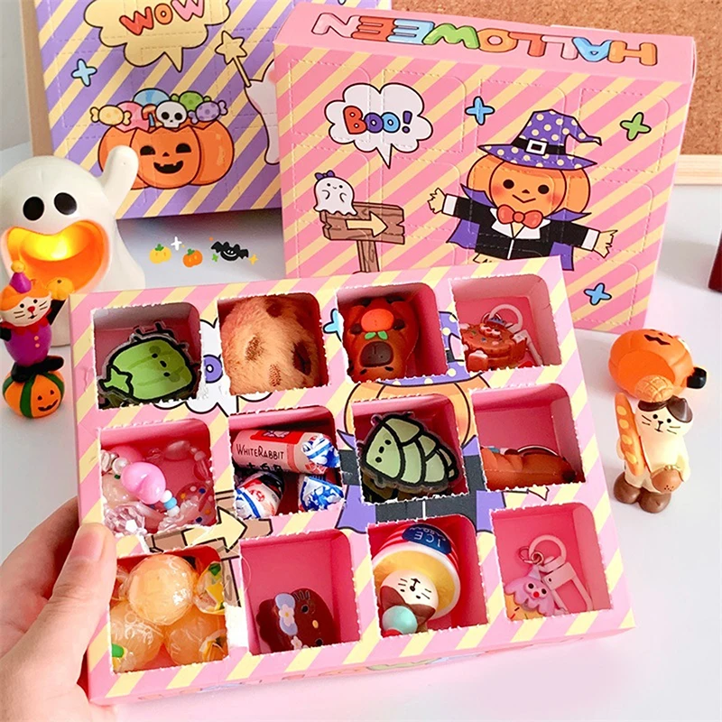 1PC Xmas Gift Packing Boxes Christmas Surprise Blind Box 12 Grids Child Countdown Advent Calendar Box Poked With Finger