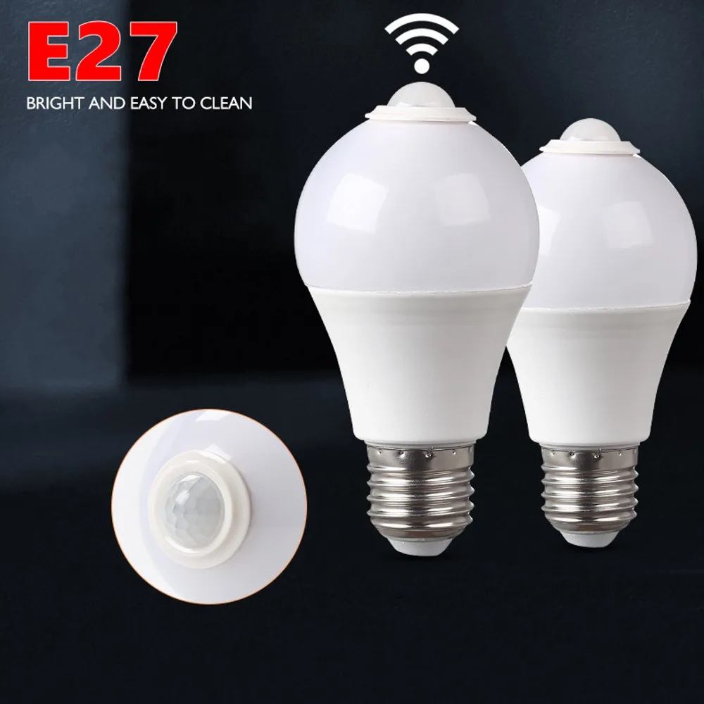 Motion Sensor Light 220V E27 20W 18W 15W 12w LED Lamp Auto Smart Infrared Bulb Energy Saving Bombillas Home Porch