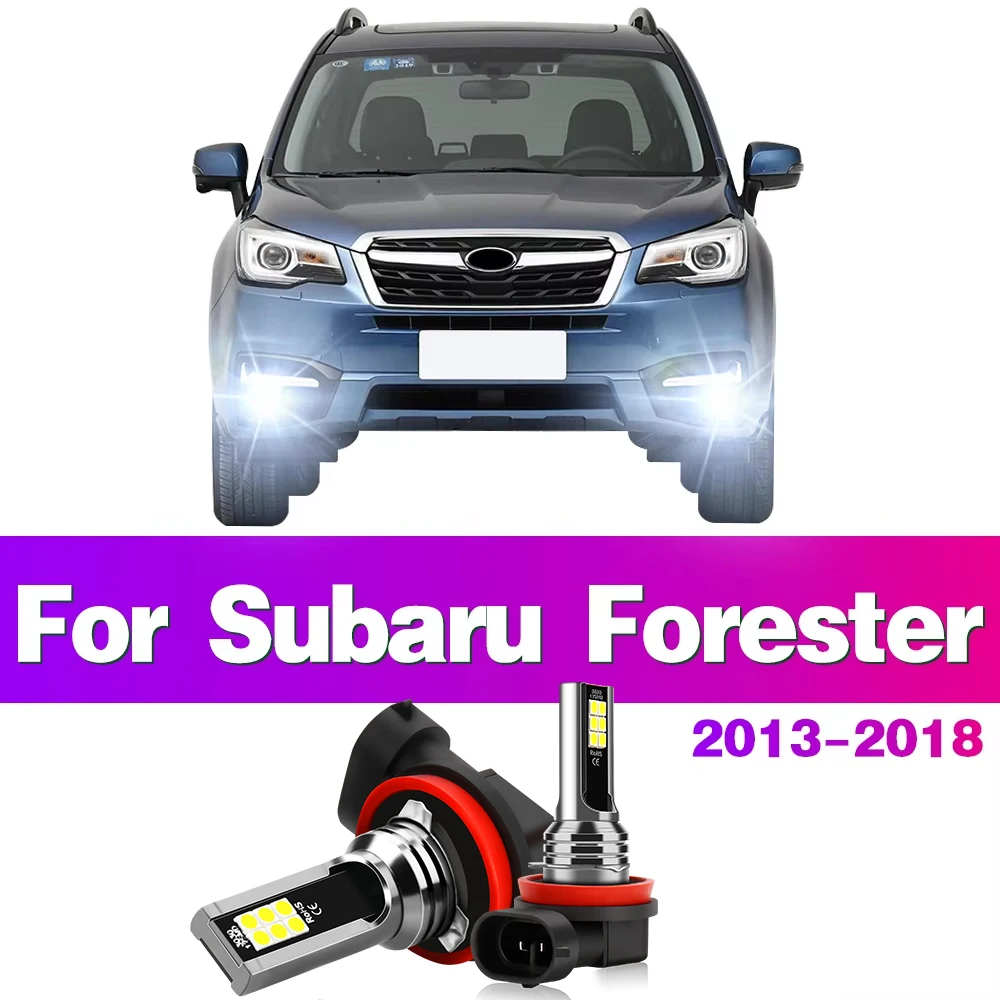 

LED Car Front Fog Light H8 H11 H16JP Lamps 6000K 3030SMD Bulb For Subaru Forester 2013 2014 2015 2016 2017 2018 Auto Accessory