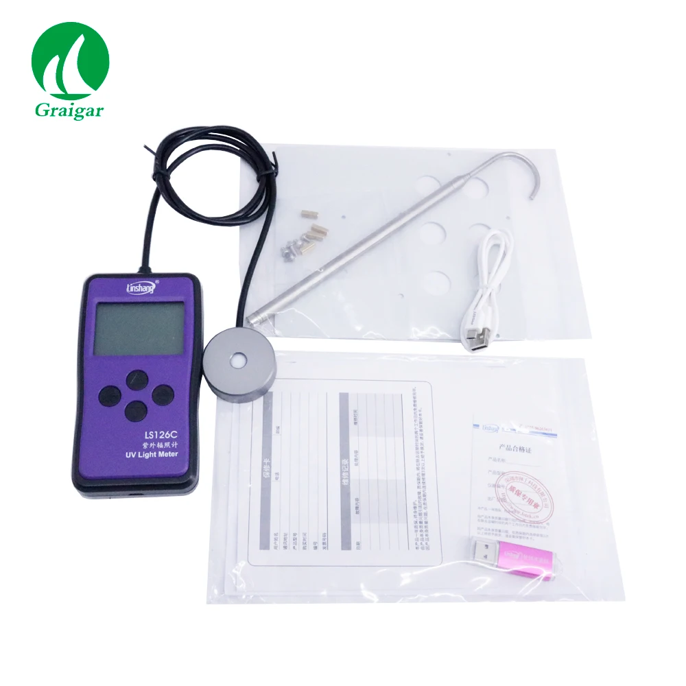 LS126C UV Light Meter Measure The UVC UltravioletIntensity Special For Measuring  Ultraviolet Sterilization Lamp