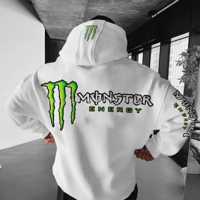Monster Energy sweat à capuche pour homme femme hip hop street fashion capuche avec pom pom sweats à capuche détails mignons pour les femmes hip hop streetwear