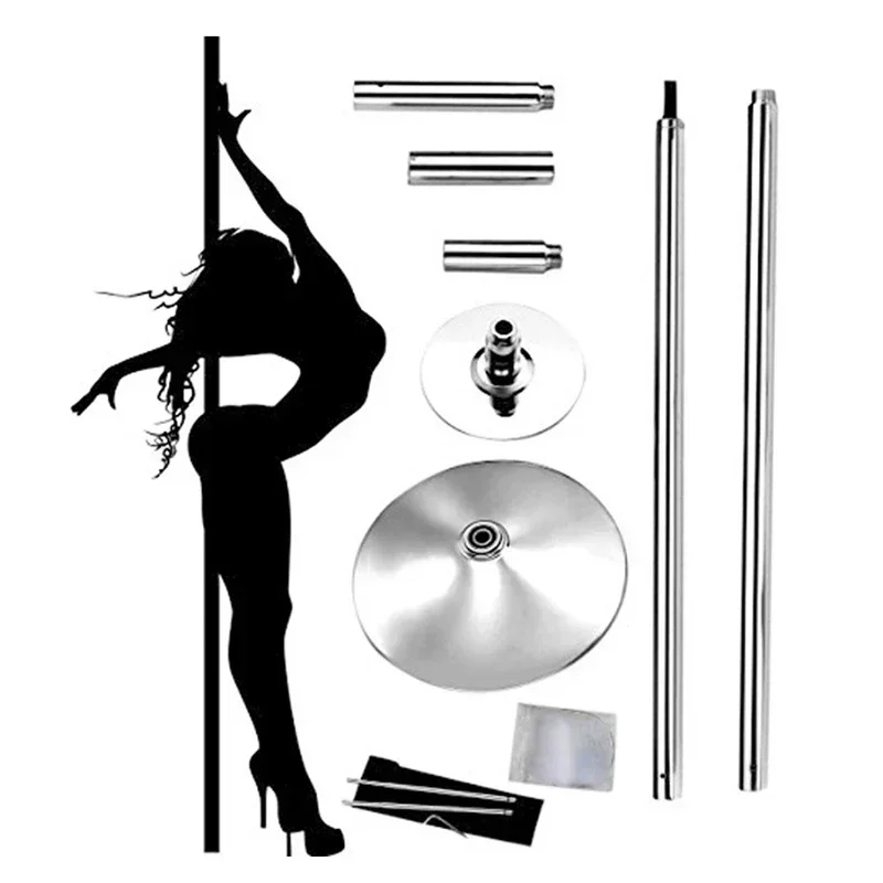 Pole Dancer Kit Professional Dancing Pole Nightclub Dance Striptease Pole Home Gym Fitness Portable Spinning Bike 45mm