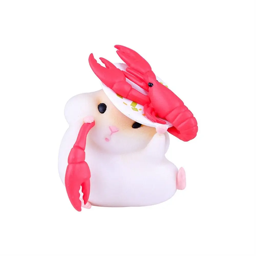 سلسلة عشاق الهامستر كلارك أرقام نموذج اللعب الحيوانات الصغيرة الذواقة الهامستر أرقام ديكور المنزل الكرتون فتاة هدية #2