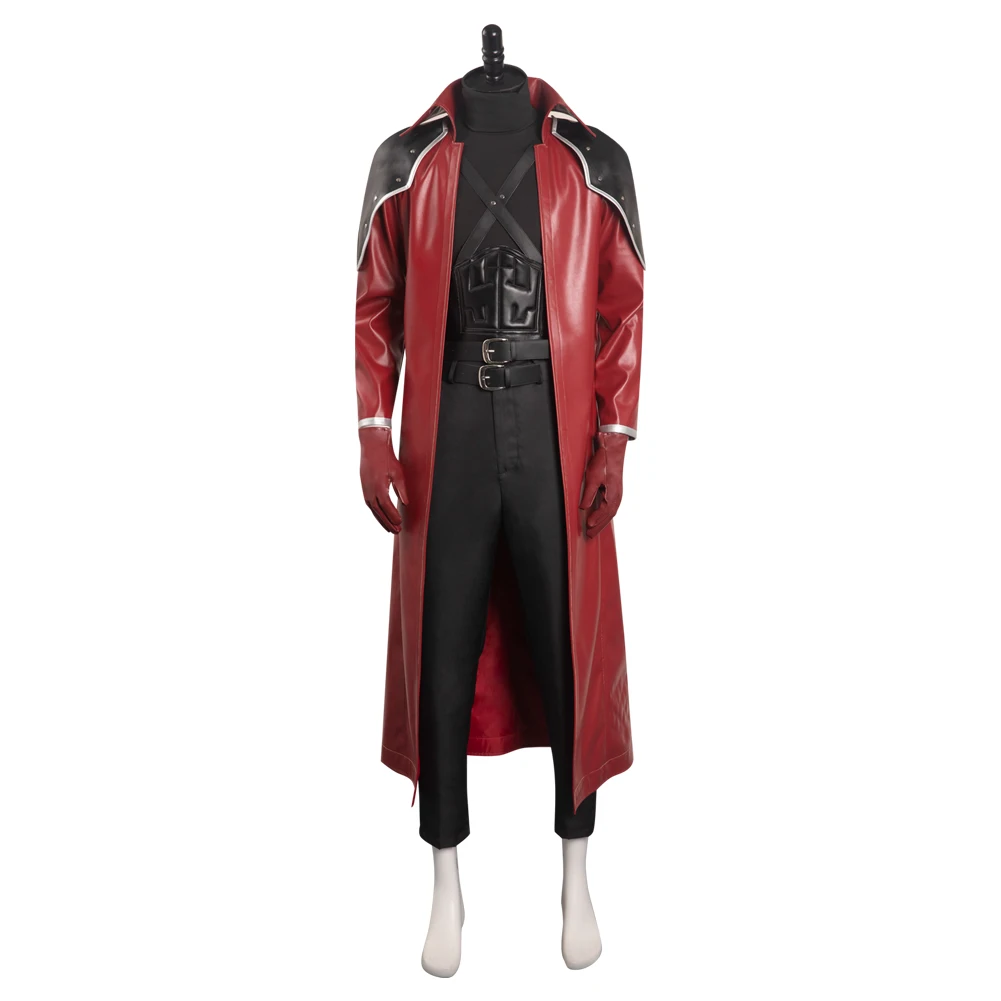 Crisis Core Final Fantasy VII Reunion Genesis Rhapsodos Cosplay Costume Outfits Halloween Carnival Suit For Adult Men Role Play