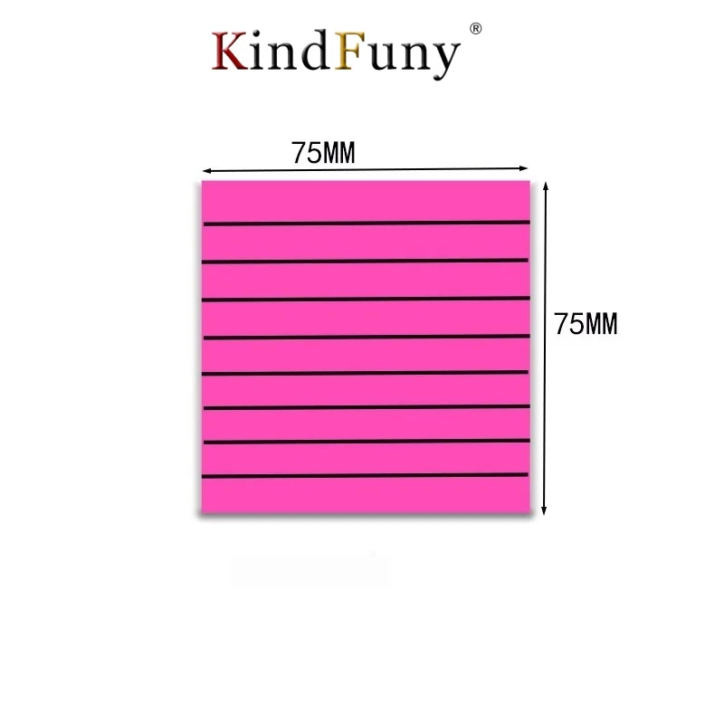 ملاحظات لاصقة في أعواد لاصقة مسطرة مشرقة، وسادات مذكرة قوية ملونة فائقة اللصق، 50 ورقة/لوحة مذكرة #4