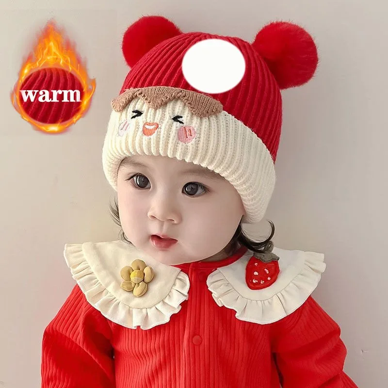 

Baby Winter Hat Cute Bear Ears Knit Beanie Thick Ear Protection for Toddler Boys Girls 10-24 Months Outdoor Activities Gift