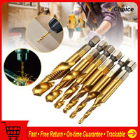 Metric Thread M3-M10 Titanium Coated HSS Drill and Tap Bits 1/4\