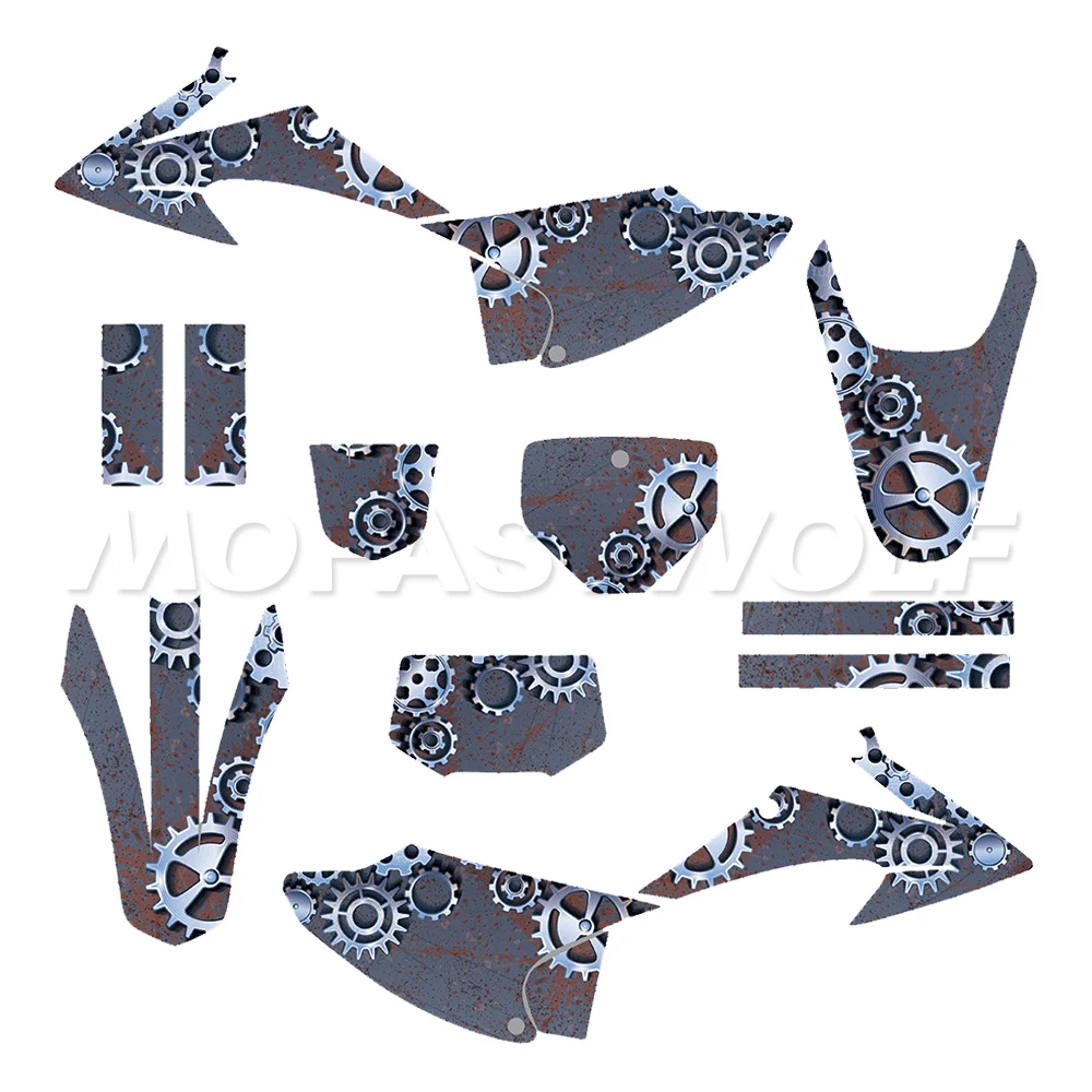 For CRF150F CRF230F 2008-2014 Trail 150 Trail 230 Background Deco Set Motocross Graphics Stickers Decals Kit