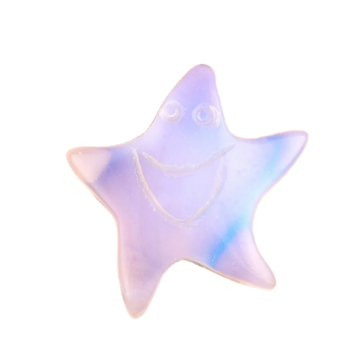 

Opalite Smiling Starfish Pendant & Ornament for Home Decoration Handmade Craved Stone 30mm Solar Star