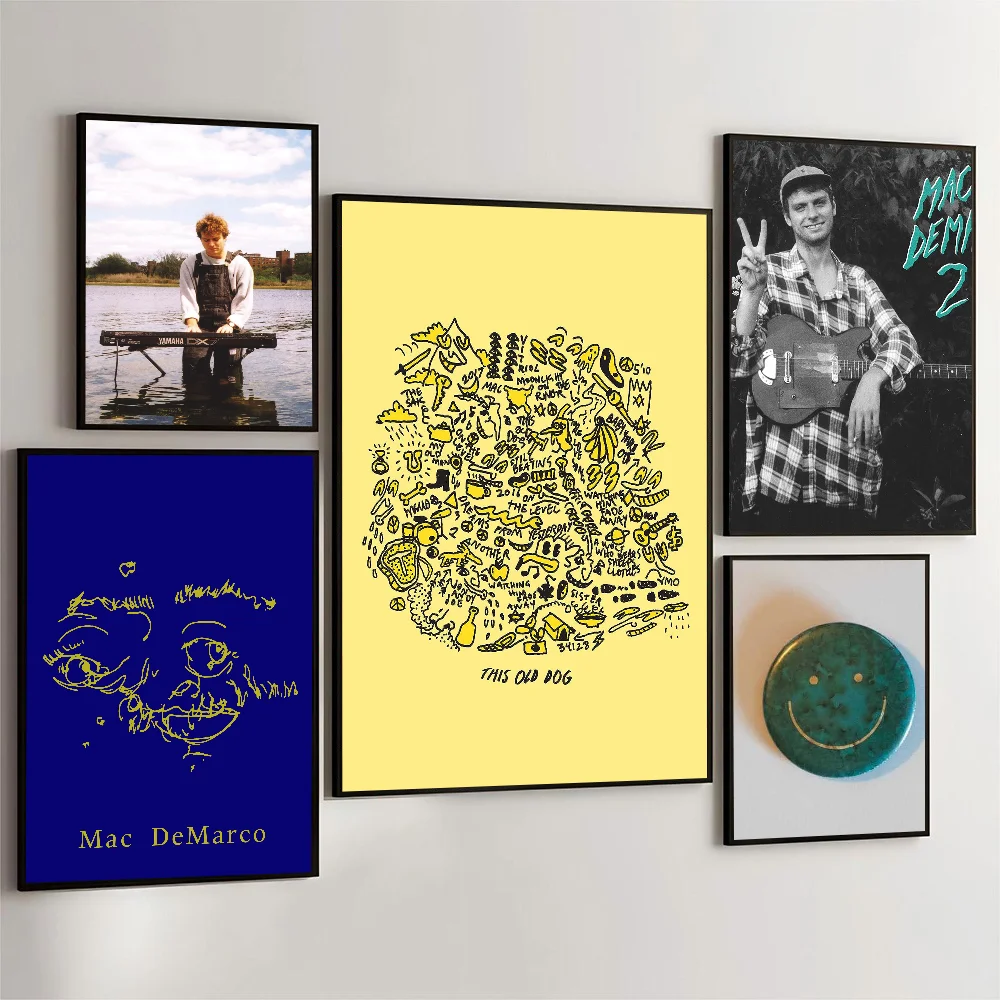 Mac DeMarco Singer Five Easy Hot Dogs Poster Self-adhesive Art Waterproof Paper Sticker Coffee House Bar Room Wall Decor
