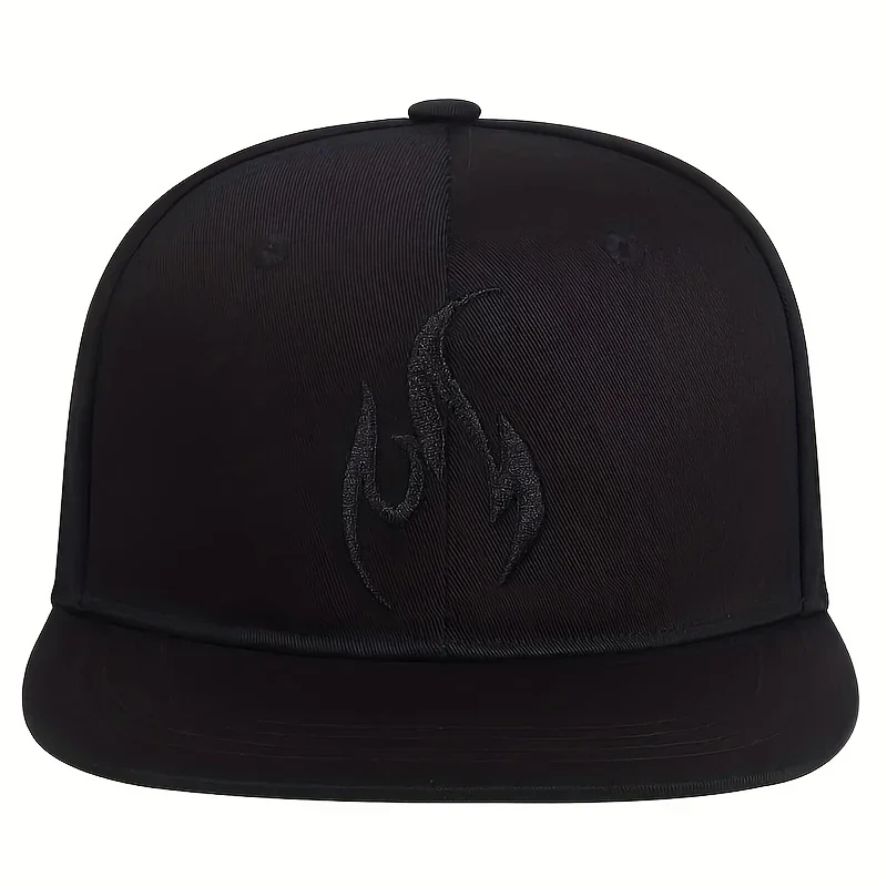 Unisex Flame Embroidery Hip-hop Hats Spring Autumn Outdoor Adjustable Casual Baseball Caps Trucker Caps Sunscreen Hat