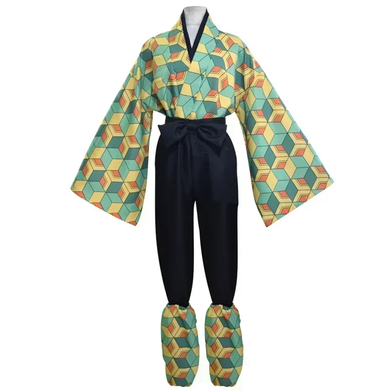 2026 New Bear House Sabito Cosplay Kimono Outfit for And Men with Wig Mask Tattoo Stickers Set Halloween Party Costume view 3