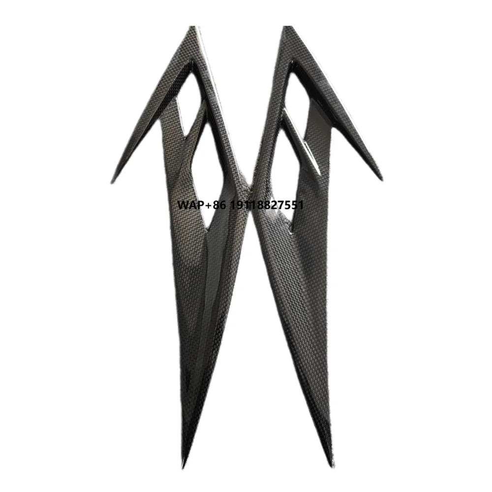 Aberturas de guarda-lamas dianteiras de fibra de carbono seca, aberturas decorativas de farol para kit de corpo F8