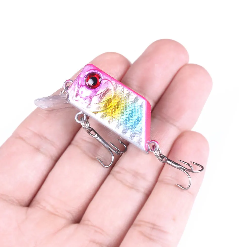 Fishing Lure Bait Mini Block Shape Crankbait Minnow Bionic Fake Bait Freshwater Saltwater Swimbait Bass Perch Carp Pike Tackle