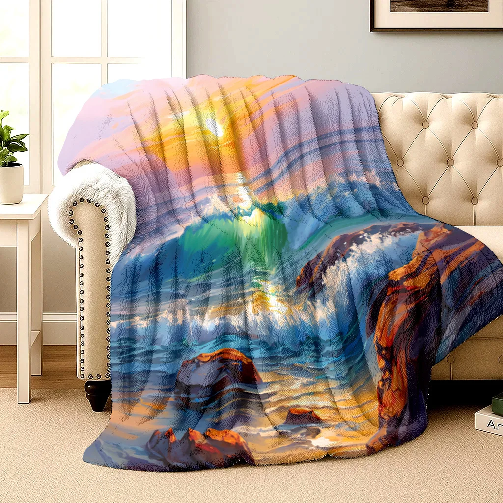 ผ้าห่มพิมพ์ลายฟลานเนลลายพระอาท - Sunrise Home Textiles & Apparel บทวิจารณ์และราคา