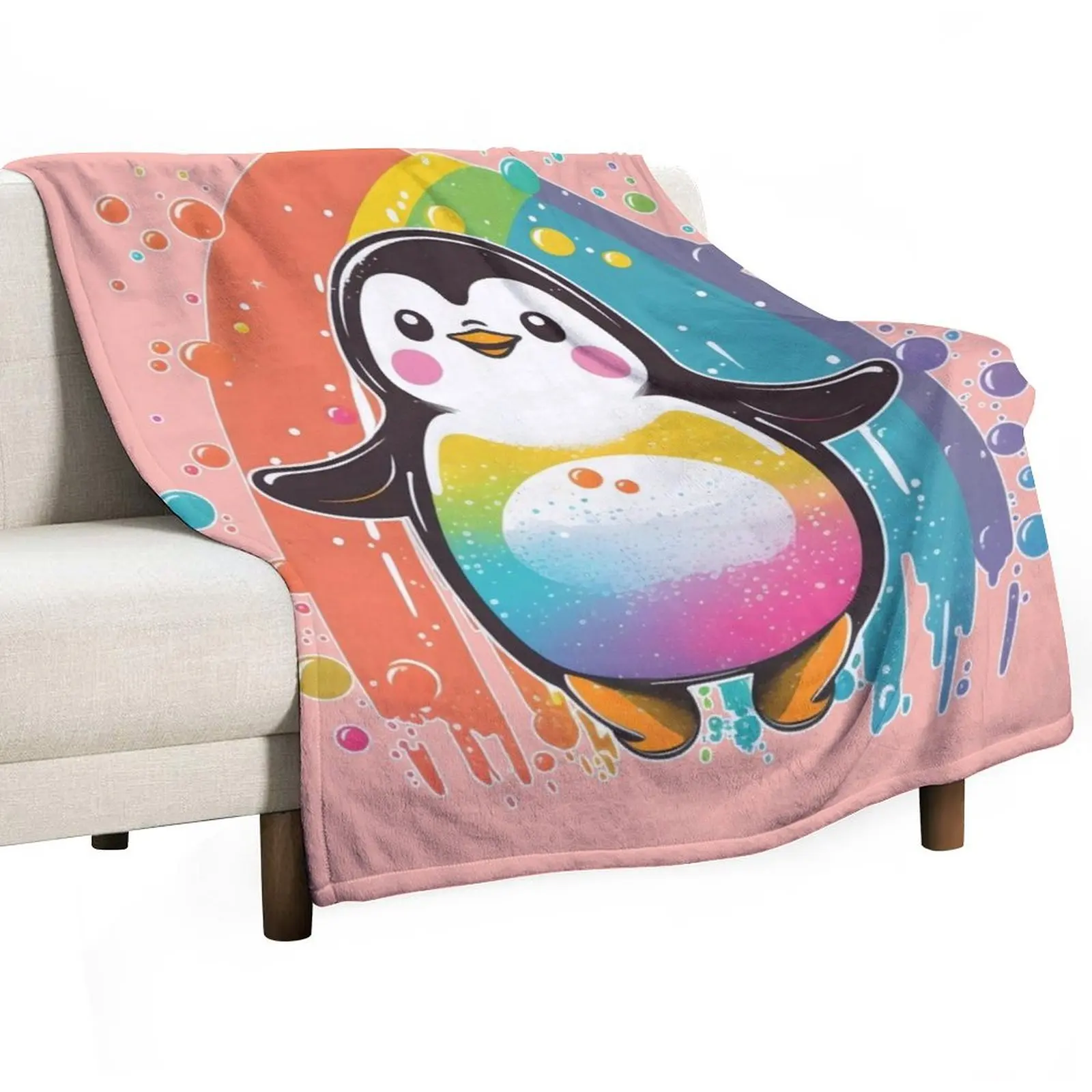 

Happy Penguin 3 Throw Blanket Luxury St Designers Plush Blankets