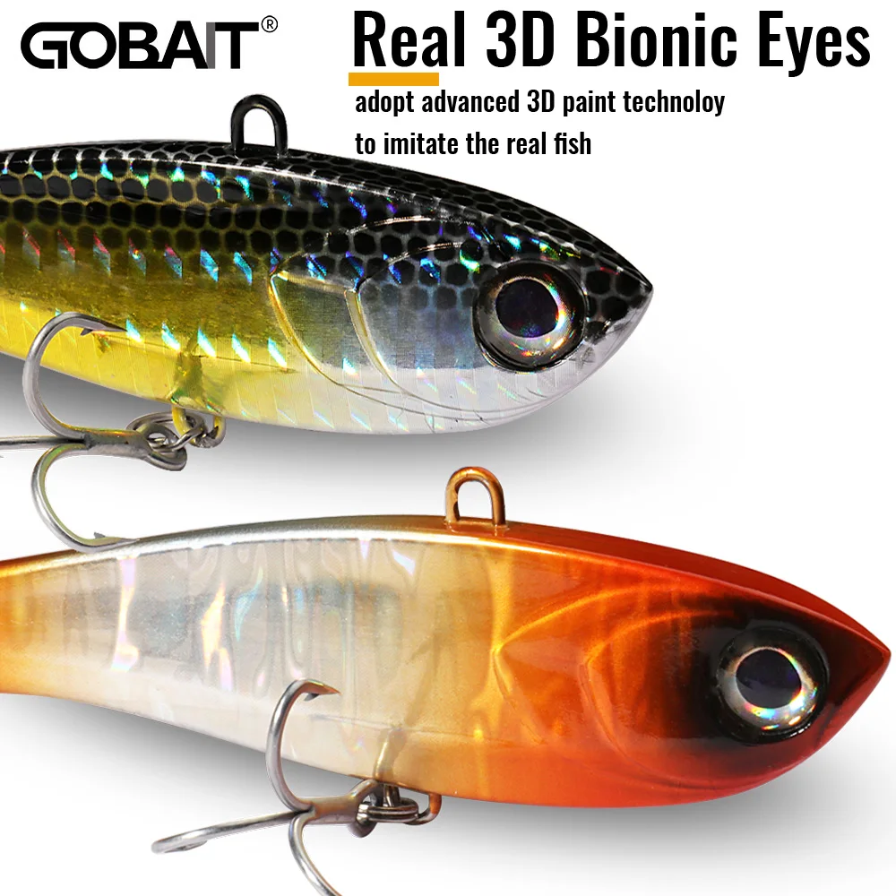 GOBAIT VIBRATION Pitch VIB 34.5g 9cm Sinking Pencil Lure Casting Fishing Bass Pesca Swimbait Hook Spinner Popper Silicone Bait