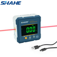 SHAHE Digital Angle Finder Protractor, 2 In 1 Digital Level Angle Gauge Chargeable Digital Inclinometer Angle Measuring Tool