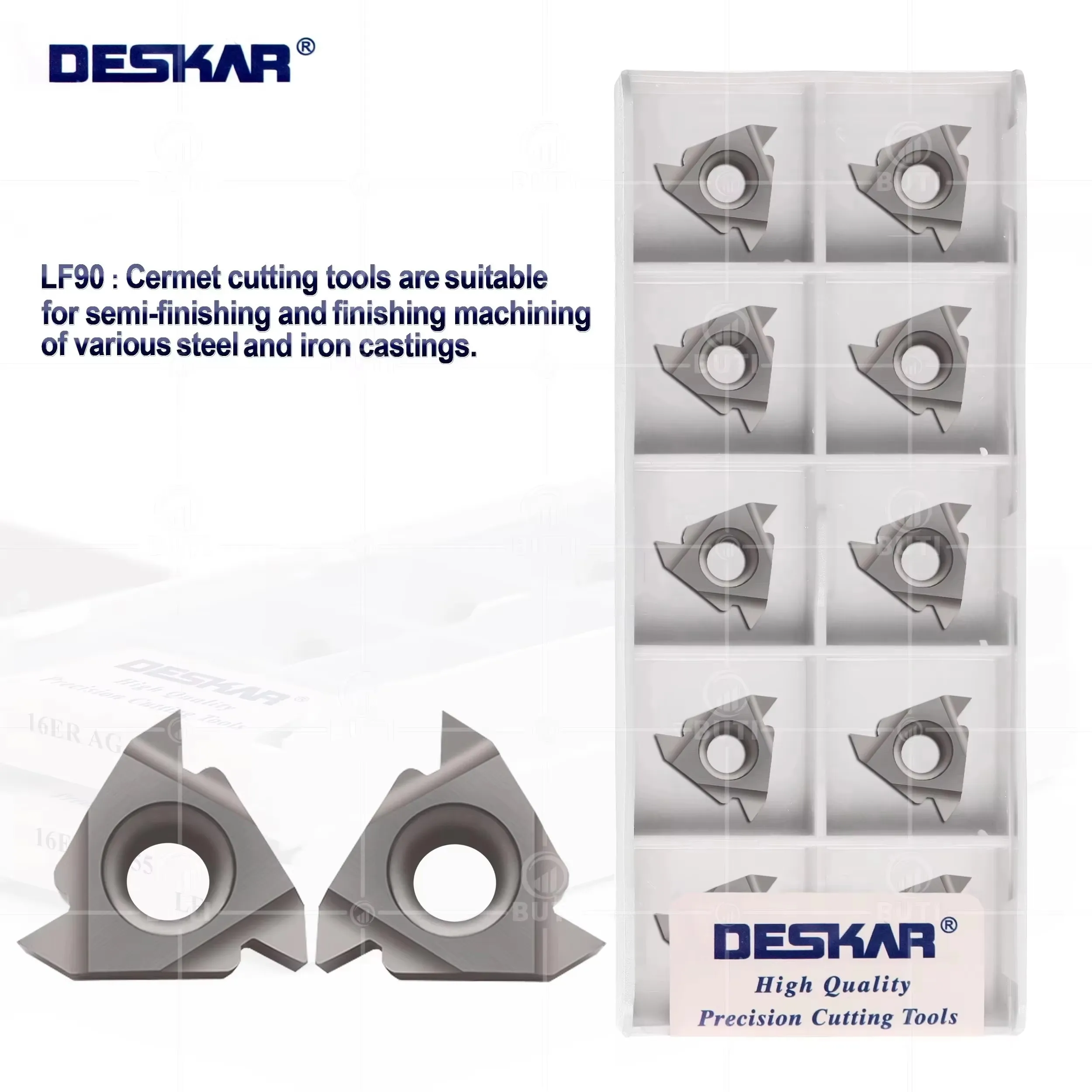 

DESKAR 100% Original Cutting Insert 16ER 16IR AG55 AG60 LF90 CNC lathe Machining Center Blade Cermet Cutting Tools Parts Blades