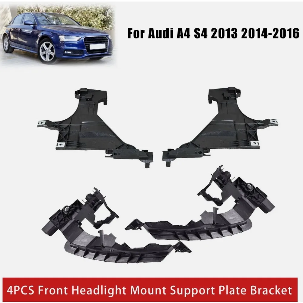 

4 Pieces Front Headlight Mount Support Plate Bracket For A5 S5 RS5 8T0941453B Replace 8T0805608B Automotive Accessories