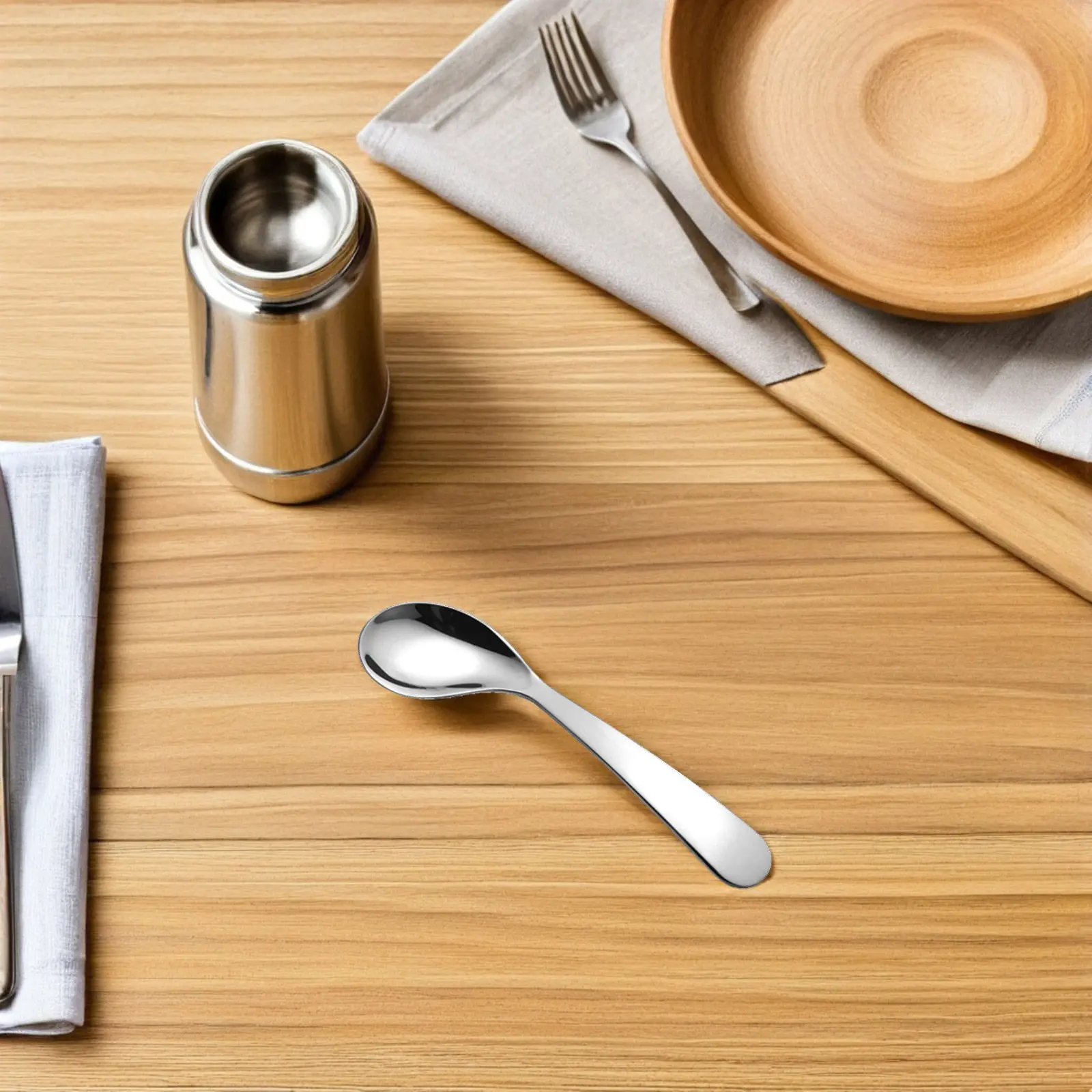 

2 шт. детские изогнутые тренировочные ложки из нержавеющей стали, безопасные приборы для кормления детей, посуда для обучения еде, аксессуары для малышей