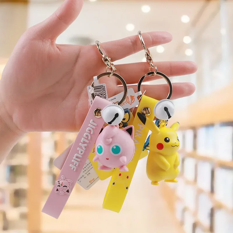 Portachiavi Pokemon Anime carino Pikachu Figura Portachiavi di moda Gioielli Pendent Accessori chiave per auto Giocattolo bambola Regalo di Natale per gli amici