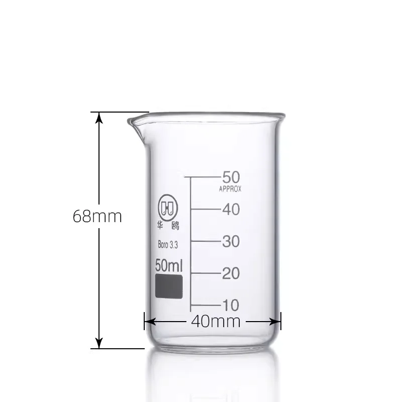 HUAOU Tall beaker with scale, 50mL100mL250mL500mL1000mL, Borosilicate glass