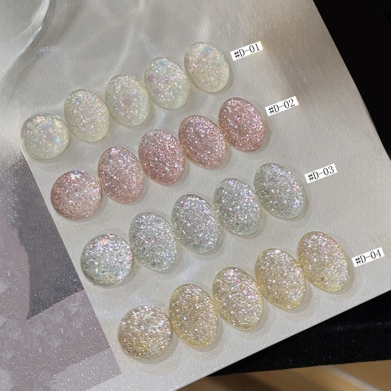 MlANEl 12 مللي نمط فني عصري للأظافر أبيض لامع بتصميم Rhi أظافر أظافر فنية للاستخدام المنزلي مستلزمات صالون التجميل