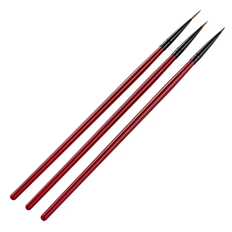 3Pcs Thin Stripe Line Nail Art Liner Painted Brush Drawing Pen DIY UV Gel Tips French Supplies Design Manicure Pinceau Nail Art