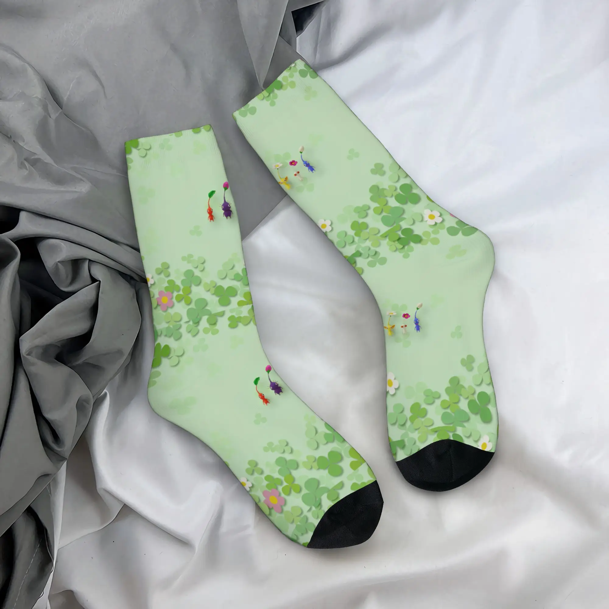 

Winter Warm Casual Women Men Game Cartoon Cute Pikmin Socks Sweat Absorbing Basketball Socks