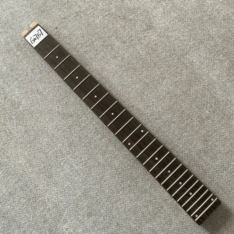 GN757 Headless Electric Guitar Neck 24 Frets Scales Length 648MM Maple With Rosewood for DIY Part