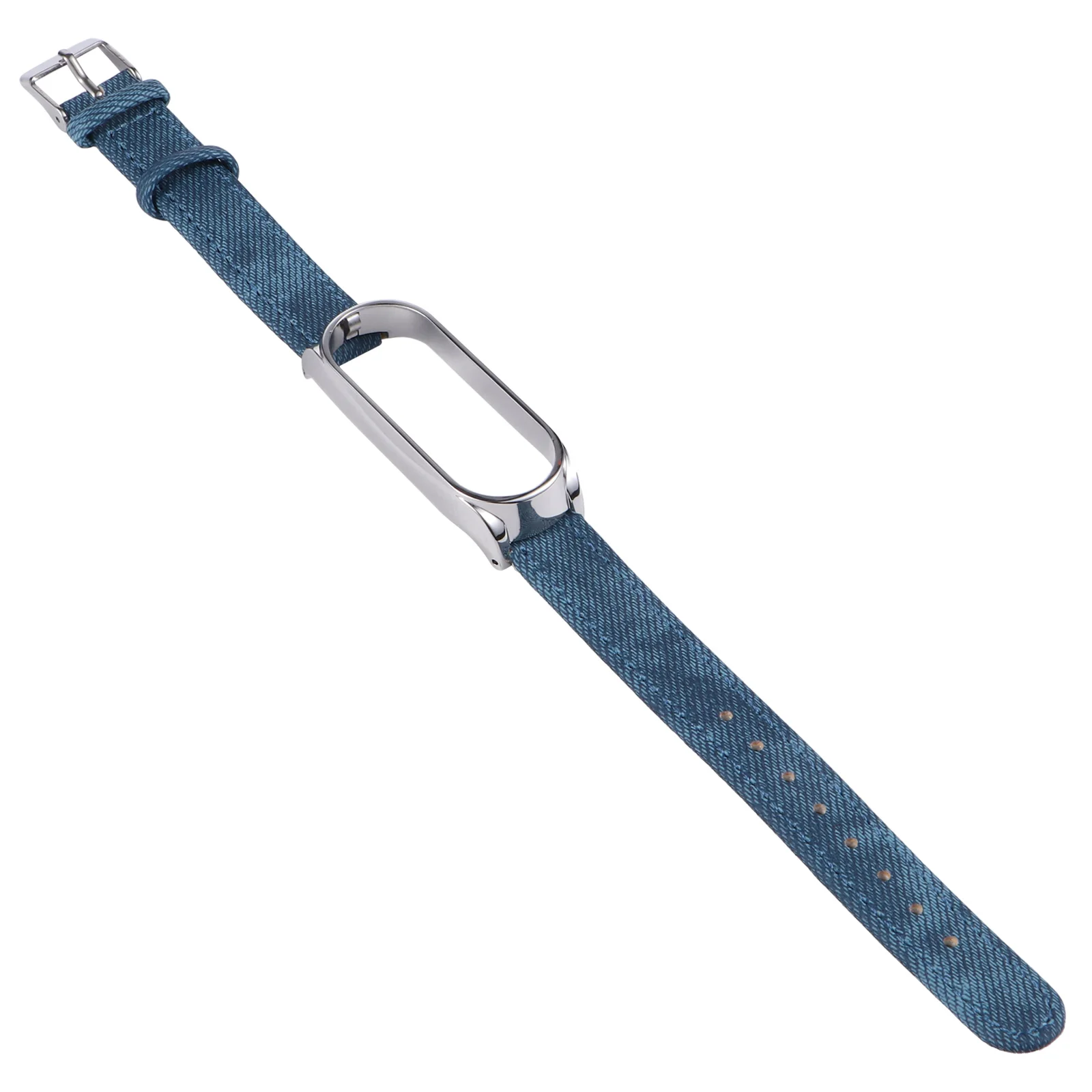

Adjustable Blue Denim Watch Band For 5/5 Strap Replacement Stylish Durable Fashion Retro Smart Wristband