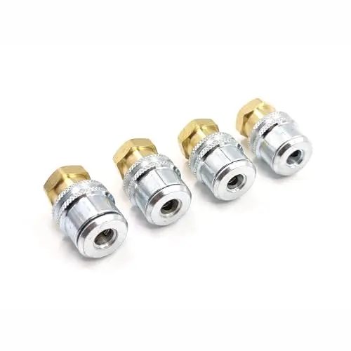 4Pcs Tire Inflator Lock Chuck, Automatic Air Nozzle for Car Truck Bike Tires, Quick Connect to Air Pum