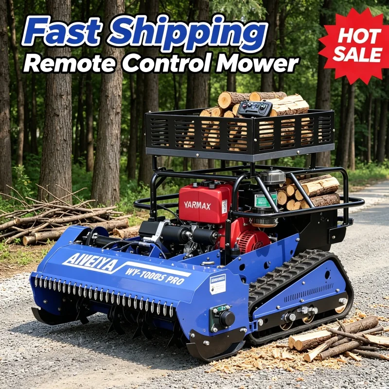 Customized Popular Sale Gas/Diesel Powered Lawn Mower Robot Remote Control Lawn Mower Quick Startup For Family Courtyard Lawn