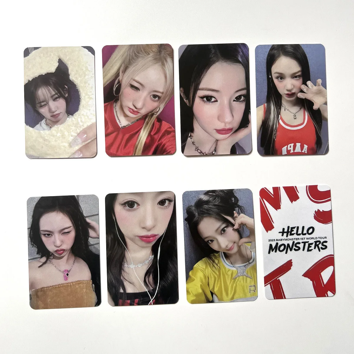 7/21Pcs/Set Kpop Babymonster HELLO MONSTERS Photocards Ahyeon Asa Chiquita Rora Birth Calendar Selfie Lomo Cards Fans Collection