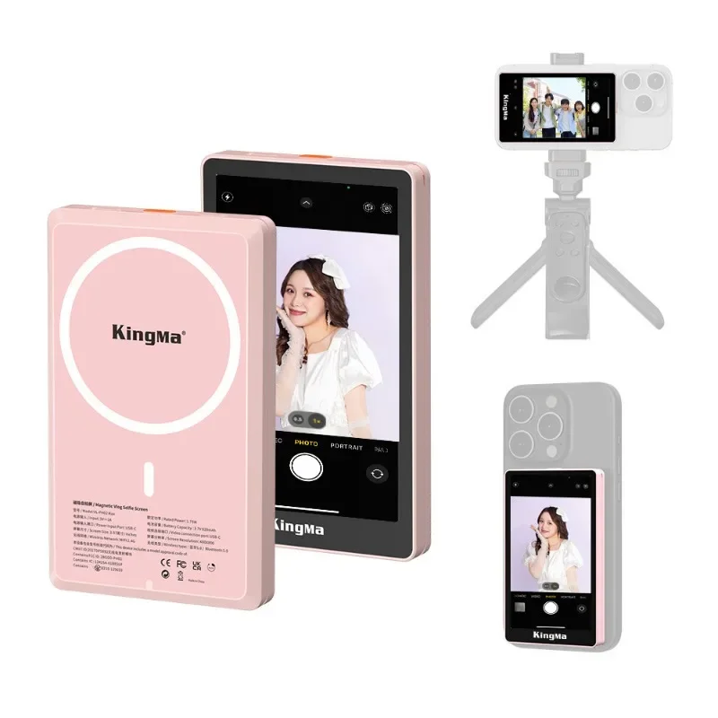 Kingma PH02 Max Magnetic Vlog Selfie Monitor Screen for iPhone13 14 15 16 pro MAX Samsung S23 S24 Ultra Xiaomi 13 14 Ultra