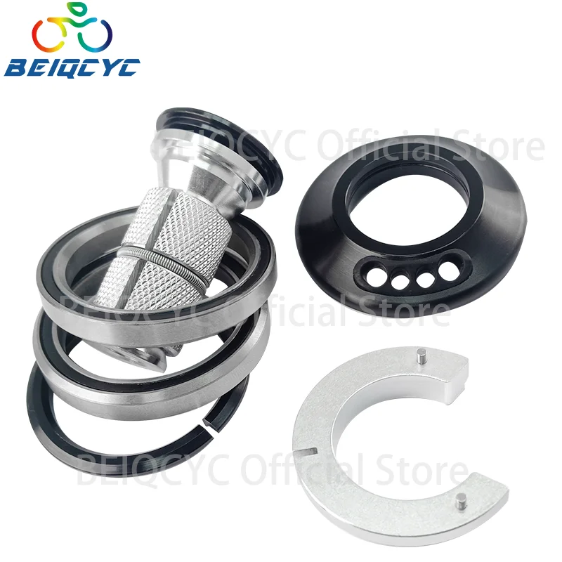 Image of 1-1/2" Gravel Bike Headset Dichtungsabdeckung Vollständig integrierter Kabelauslass Schaltwerk Bremse Innenführung Headset für Fahrradteile